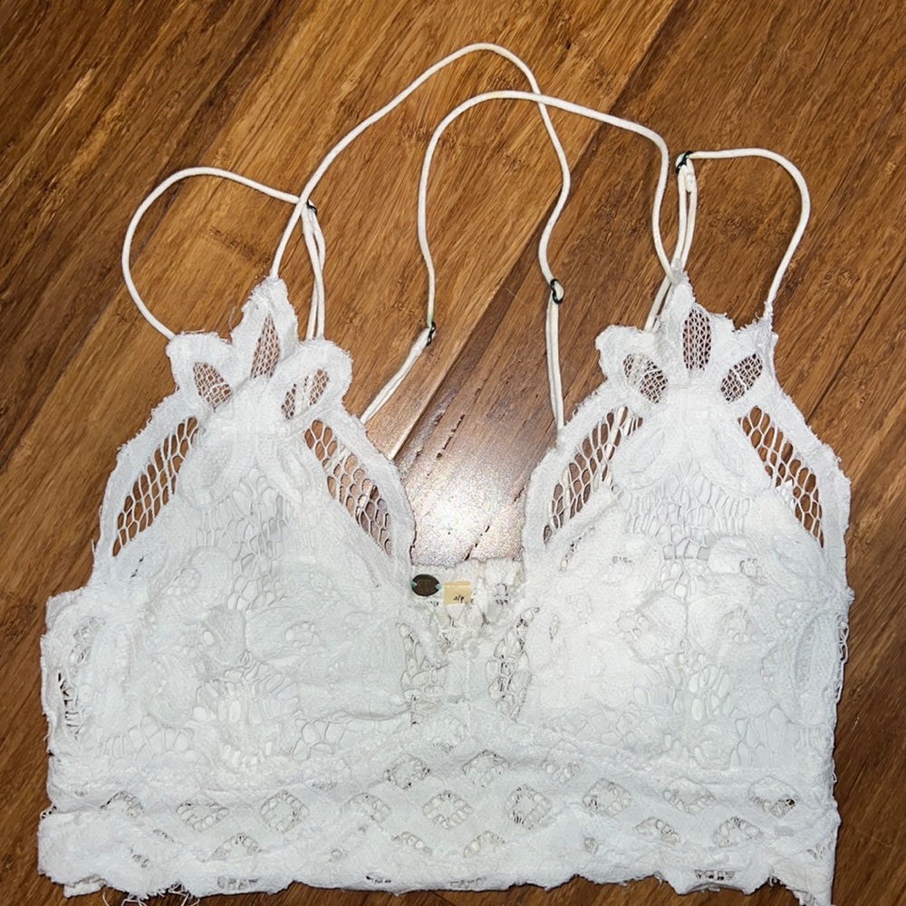 Free People One Adella White Bralette